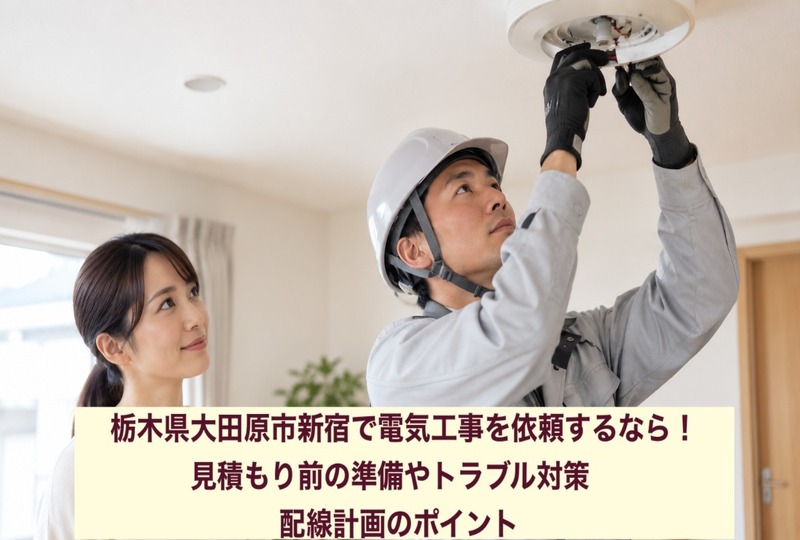 画像1071：栃木県大田原市新宿で電気工事を依頼するなら！見積もり前の準備やトラブル対策・配線計画のポイント