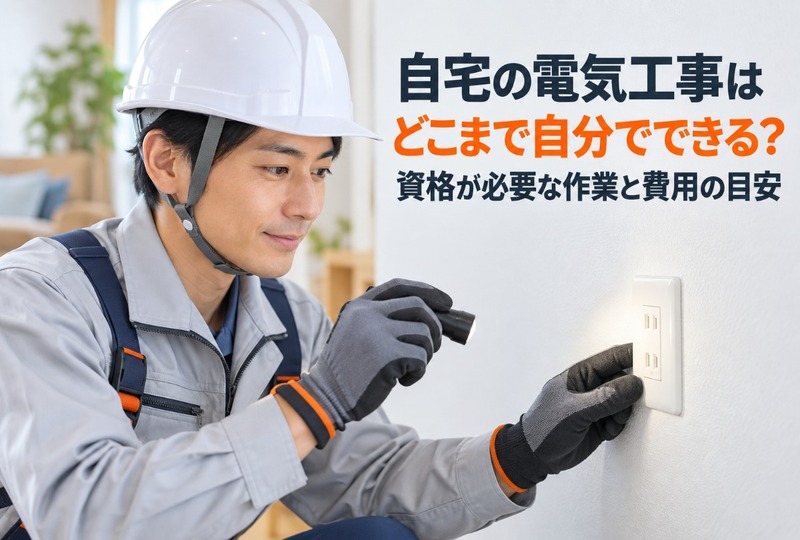 画像1103：自宅の電気工事はどこまで自分でできる？資格が必要な作業と費用の目安