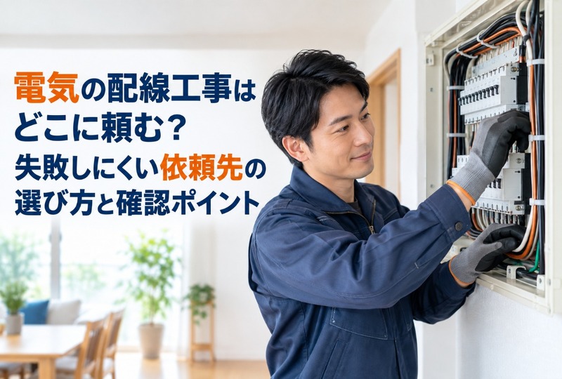 画像1113：電気の配線工事はどこに頼む？失敗しにくい依頼先の選び方と確認ポイント